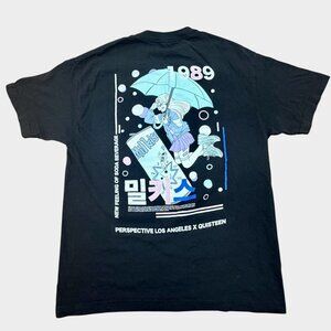 Perspective Los Angeles x Quisteen Milkis Anime T-Shirt Black Men’s Size Large
